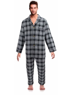 Casual Trends Classical Sleepwear Men's 100% Cotton Flannel Pajama Set,