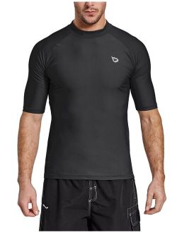Men's Short Sleeve Rashguard Swim Shirt UV Sun Protection UPF 50