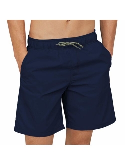 Fort Isle Mens Swim Trunks - Solid Color - Bathing Suit - Quick Dry Beach Swimming Shorts