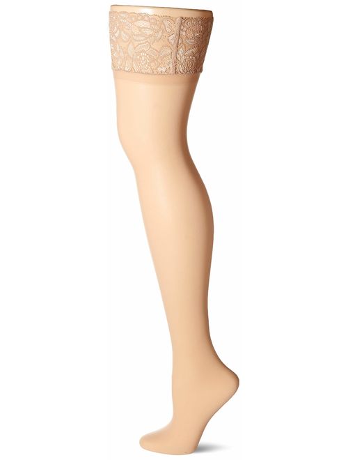 Hanes womens Curves Sheer Lace Thigh High