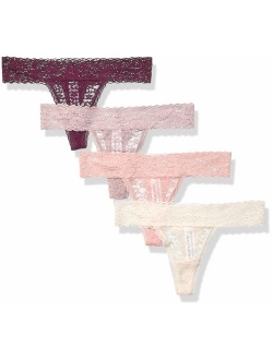 Women's 4-Pack Lace Stretch Thong Panty