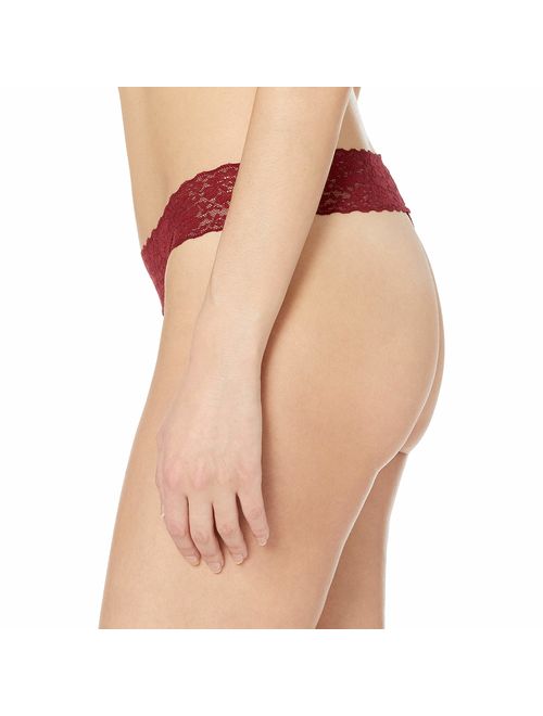 Amazon Essentials Women's 4-Pack Lace Stretch Thong Panty