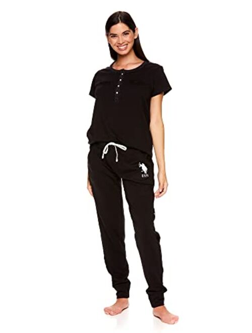 U.S. Polo Assn. Womens Short Sleeve Shirt and Long Pajama Pants Sleepwear Set