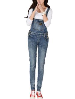 Skirt BL Women Fashion Plus Size Skinny Blue Strecthy Jeans Romper Denim Overall