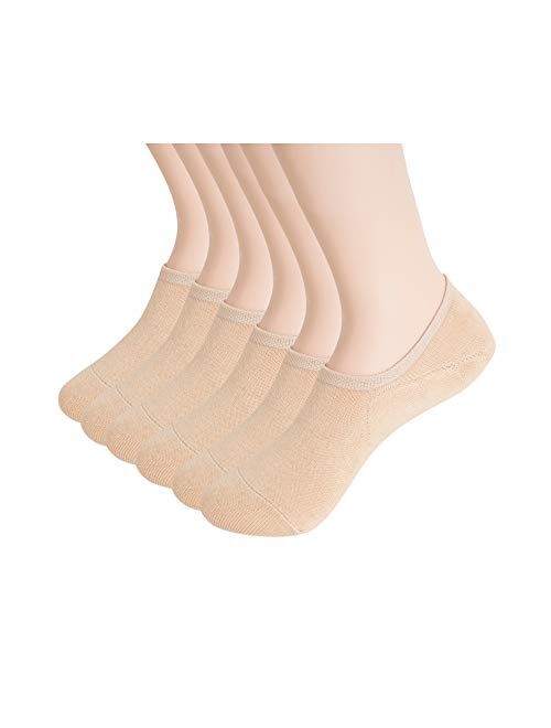 Again 1231 Women's 3-6 pairs Thin Casual Non-Slip No Show Ankle Socks