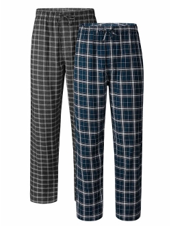 Men's Comfy Jersey Cotton Knit Pajama Lounge Sleep Pant in 1/2 Pack