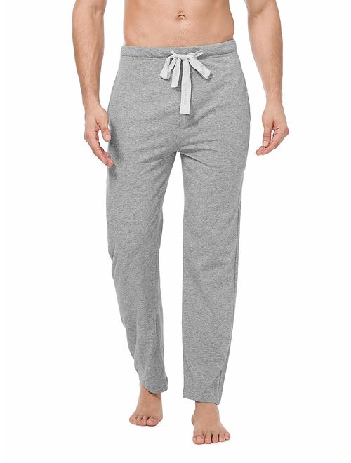 DAVID ARCHY Men's Comfy Jersey Cotton Knit Pajama Lounge Sleep Pant in 1/2 Pack