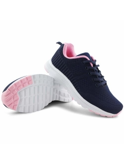 Jabasic Women Casual Breathable Running Sneakers Lightweight Tennis Shoes