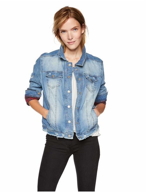 dollhouse Women's Size Dark Plus Denim Jacket