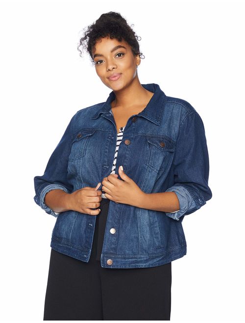 dollhouse Women's Size Dark Plus Denim Jacket