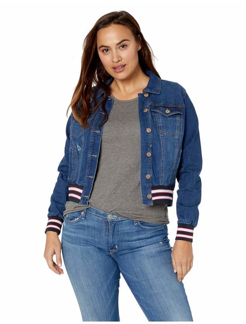 dollhouse Women's Size Dark Plus Denim Jacket