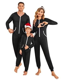 Onesies Underwear Set Christmas Union Jumpsuit One Piece Pajama Hooded Sweatshirt Sleepwear for Women