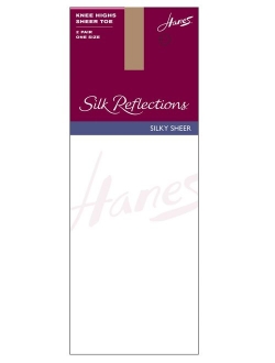 Silk Reflections Women's 2-Pack Knee High Sandalfoot