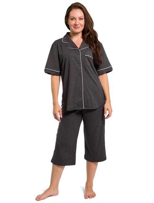 Fishers Finery Women's Tranquil Dreams Capri Pajama Set