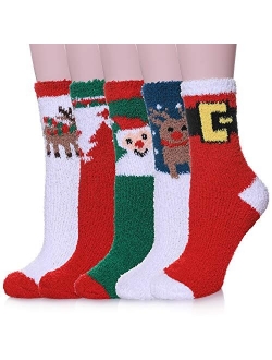 Womens Soft Cute Funny Animal Designe Microfiber Slipper Socks Cozy Fuzzy Winter Warm Socks