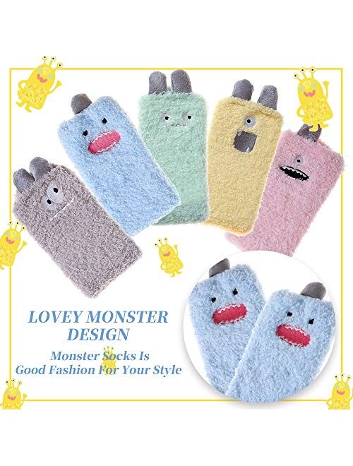 Womens Soft Cute Funny Animal Designe Microfiber Slipper Socks Cozy Fuzzy Winter Warm Socks