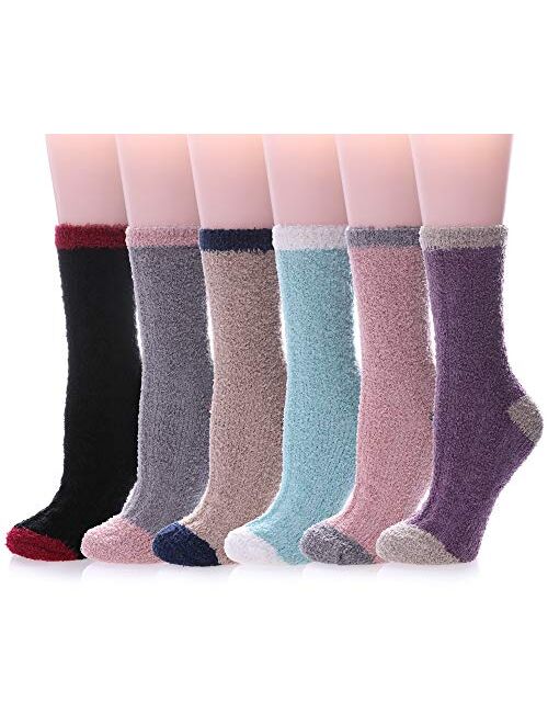 Womens Soft Cute Funny Animal Designe Microfiber Slipper Socks Cozy Fuzzy Winter Warm Socks