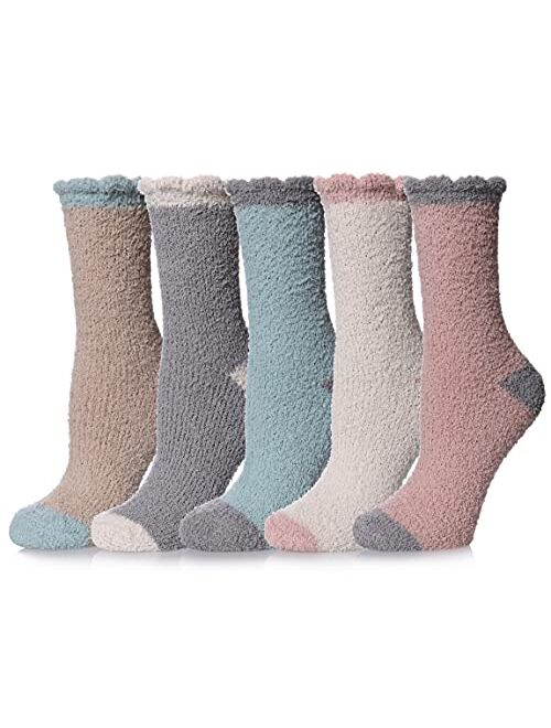 Womens Soft Cute Funny Animal Designe Microfiber Slipper Socks Cozy Fuzzy Winter Warm Socks