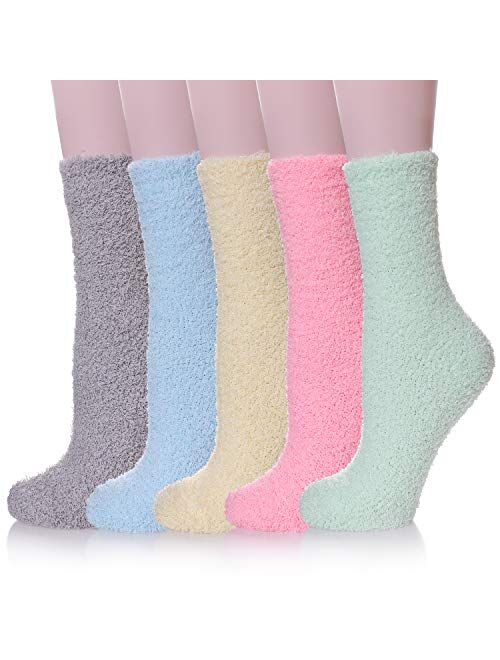 Womens Soft Cute Funny Animal Designe Microfiber Slipper Socks Cozy Fuzzy Winter Warm Socks