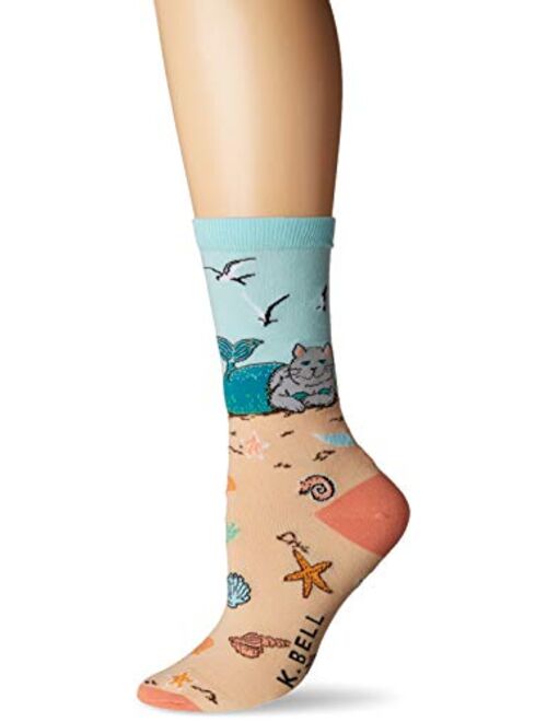 K. Bell Socks Women's Cool Cats Fun Novelty Casual Crew Socks