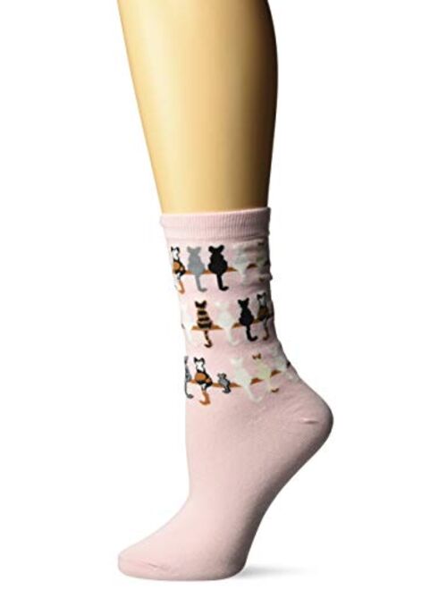 K. Bell Socks Women's Cool Cats Fun Novelty Casual Crew Socks