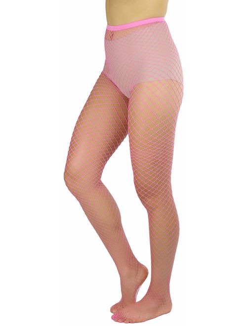 ToBeInStyle Women's Mini Diamond Net Novelty Pantyhose Fishnet Durable Tights - Regular & Plus