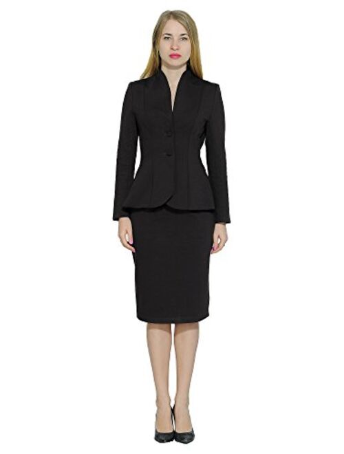 Buy Marycrafts Women's Formal Office Business Work Jacket Skirt Suit ...