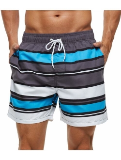 SILKWORLD Men's Swim Trunks Quick Dry Shorts with Pockets