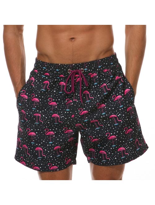 SILKWORLD Men's Swim Trunks Quick Dry Shorts with Pockets