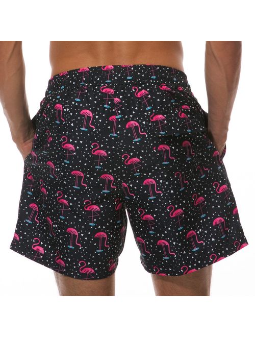 SILKWORLD Men's Swim Trunks Quick Dry Shorts with Pockets