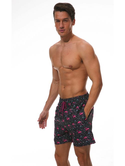 SILKWORLD Men's Swim Trunks Quick Dry Shorts with Pockets