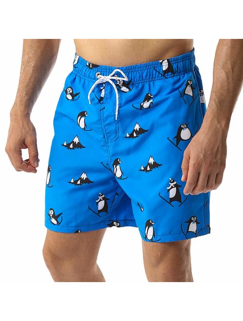 SILKWORLD Men's Swim Trunks Quick Dry Shorts with Pockets