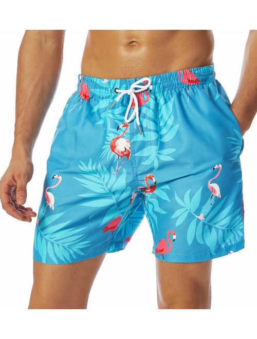 SILKWORLD Men's Swim Trunks Quick Dry Shorts with Pockets