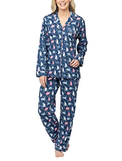 PajamaGram Flannel Pajamas Women Soft - Women's Flannel Pajamas, Pet Lover