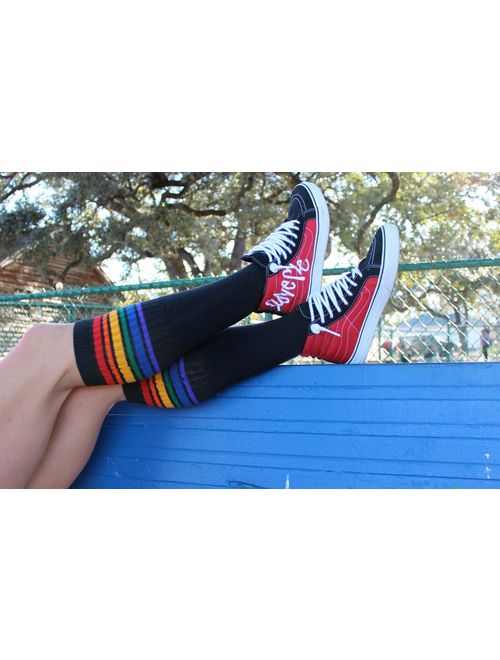 Pride Socks Rainbow 22" Knee High Tube Socks