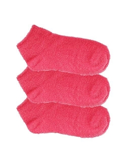 BambooMN Women's Super Aloe Infused Fuzzy Nylon Socks