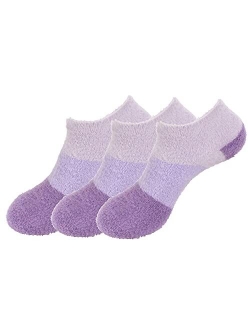 BambooMN Women's Super Aloe Infused Fuzzy Nylon Socks