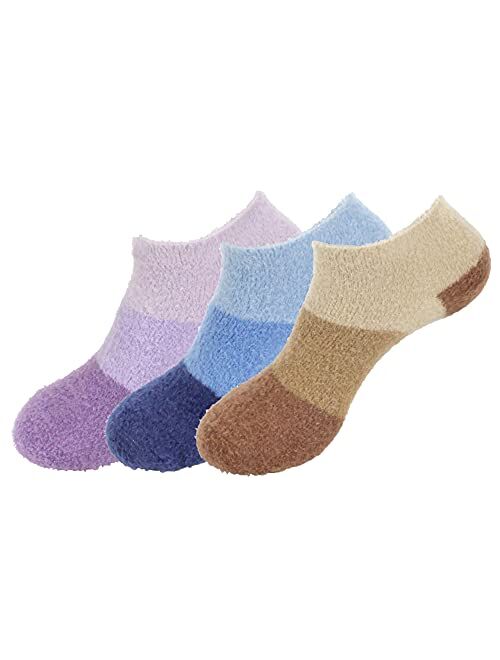 BambooMN Women's Super Aloe Infused Fuzzy Nylon Socks