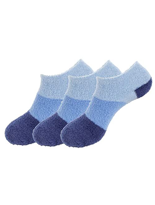 BambooMN Women's Super Aloe Infused Fuzzy Nylon Socks