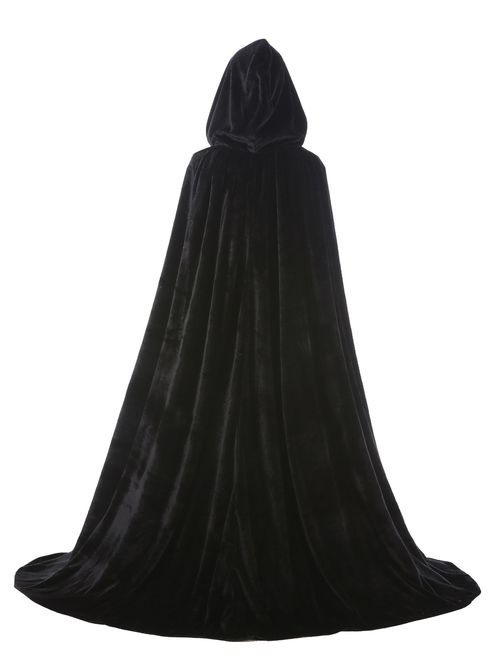 Buy LuckyMjmy Velvet Renaissance Medieval Cloak Cape Lined with Satin ...