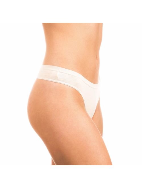 Alyce Intimates Women's Cotton Thong Panties, 12 Pack