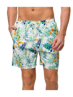 Janmid Men's Swim Trunks Quick Dry Beach Shorts with Pockets