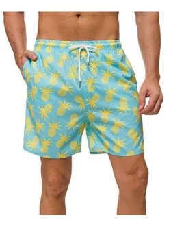 Janmid Men's Swim Trunks Quick Dry Beach Shorts with Pockets