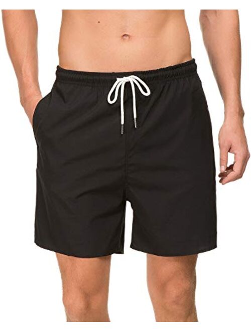 Janmid Men's Swim Trunks Quick Dry Beach Shorts with Pockets