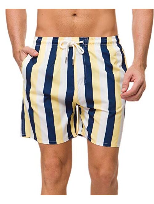 Janmid Men's Swim Trunks Quick Dry Beach Shorts with Pockets