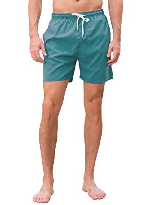 Janmid Men's Swim Trunks Quick Dry Beach Shorts with Pockets