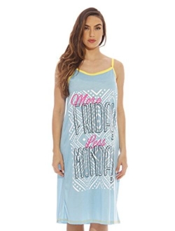 Just Love Polyester Spaghetti Strap Nightgown with Cute Graphics