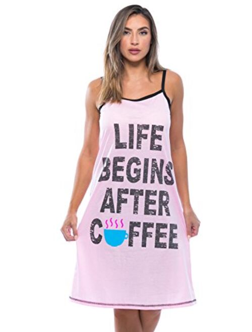 Just Love Polyester Spaghetti Strap Nightgown with Cute Graphics