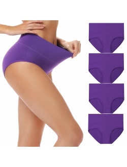 cassney Women's Cotton Underwear, High Waist C Section Ladies Panties Multipack