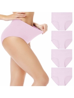 cassney Women's Cotton Underwear, High Waist C Section Ladies Panties Multipack